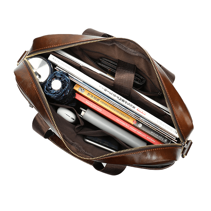 Graciosa Executive Genuine Leather Briefcase laptop Handbag Coffee up to 15.6'' Laptop
