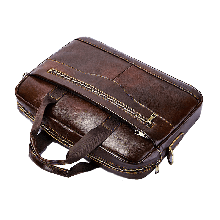 Graciosa Executive Genuine Leather Briefcase laptop Handbag Coffee up to 15.6'' Laptop