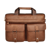 Graciosa Genuine Leather Executive Shoulder Messenger Bag Brown up to 15,6''